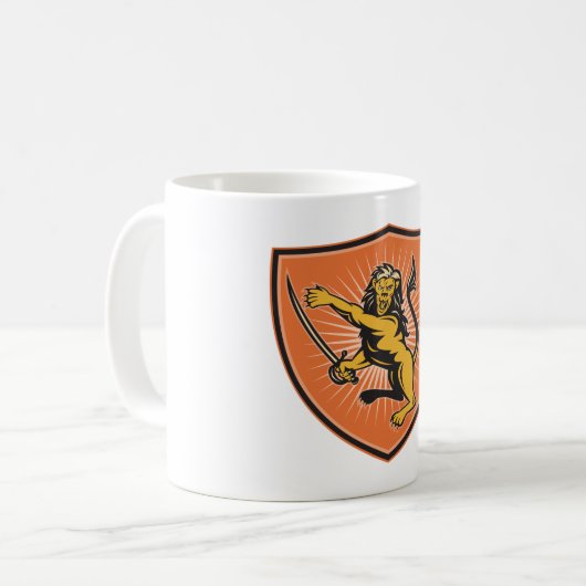 Mug Lion Avec Une Épée (Devant gauche)