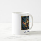 Mug Lion Bleu Zodiaque Céleste (Devant droit)