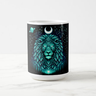 Mug Lion Céleste – Galaxie de la Faune Roi Cosmique