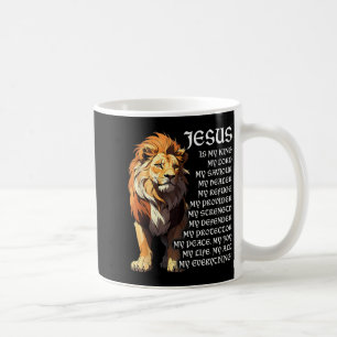 Mug Lion Christian Jesus Est Mon Roi, Dieu, Seigneur E
