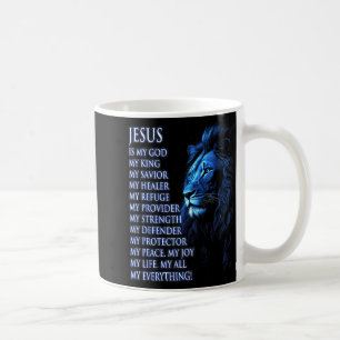 Mug Lion Christian Jesus Est Mon Roi, Dieu, Seigneur E