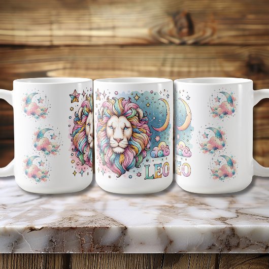 Mug Lion Coloré Astrologie Zodiaque Lion