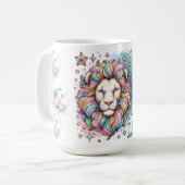 Mug Lion Coloré Astrologie Zodiaque Lion (Devant gauche)