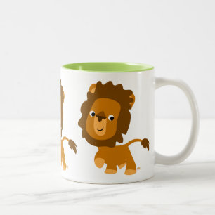 Mug Lion Contenu Dessin Animé Mignon