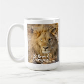 Mug Lion courageux et courageux (Gauche)