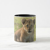 Mug Lion Cub Personnaliser Nom Black Interior Cadeau (Centre)