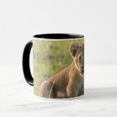 Mug Lion Cub Personnaliser Nom Black Interior Cadeau (Devant gauche)