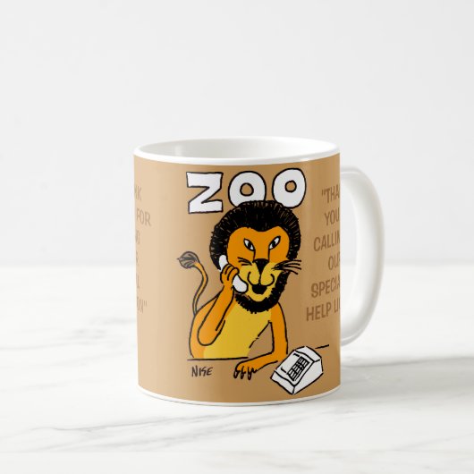 Mug Lion d'aide spéciale (Devant droit)