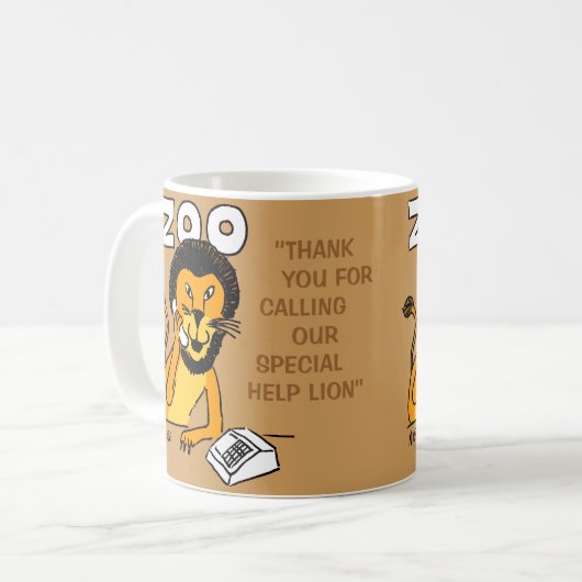 Mug Lion d'aide spéciale (Devant gauche)