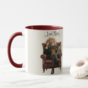 Mug Lion dans un fauteuil en cuir