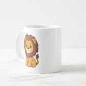 Mug Lion de dessin animé mignon (Devant gauche)