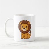 Mug Lion de dessin animé mignon (Gauche)