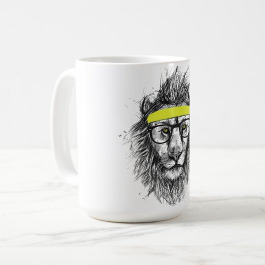 Mug lion de hippie (Devant gauche)