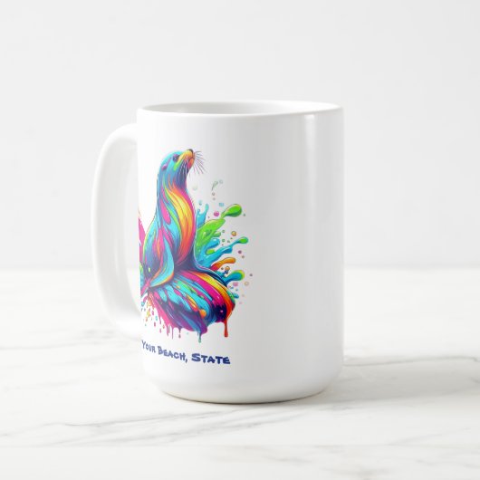 Mug Lion de mer coloré (Devant gauche)