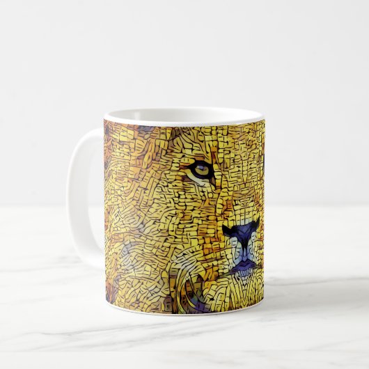 Mug Lion de Mosaïque (Devant gauche)