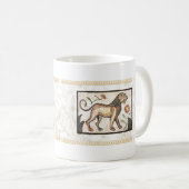 Mug Lion de mosaïque - tuile (Devant droit)