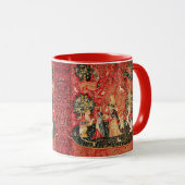 Mug Lion D'ENFANCE ET D'UNICORN, Fleurs D'Imaginaires, (Devant droit)