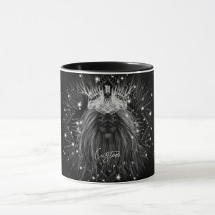 Mug Lion d'étoile avec monogramme de couronne