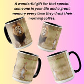 Mug Lion et un lapin design amusant