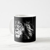 Mug Lion Face Le Roi Animaux Pop Art Modèle (Devant gauche)