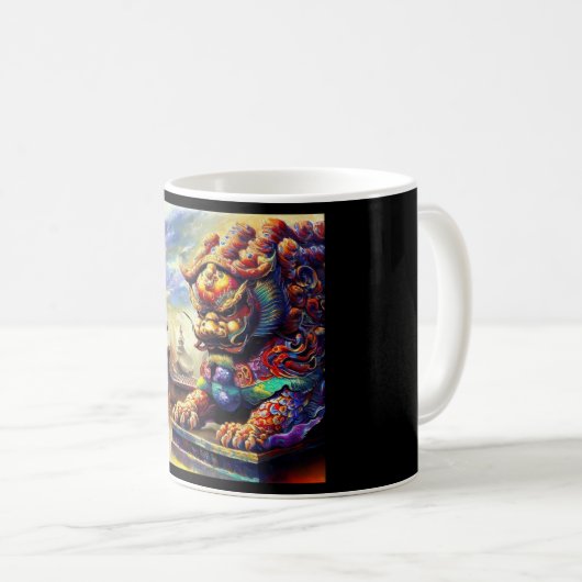 Mug Lion Foo Chinois (11) (Devant droit)