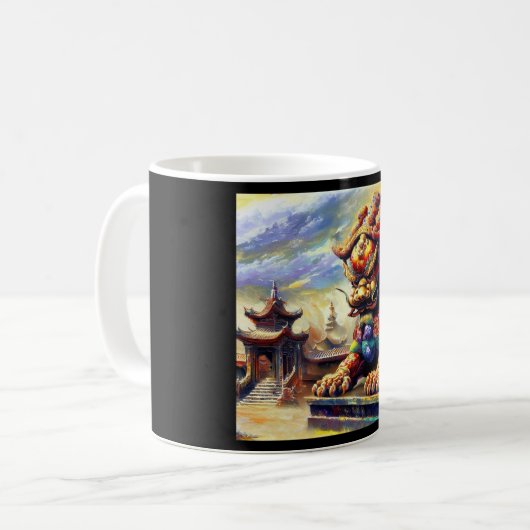 Mug Lion Foo Chinois (11) (Devant gauche)