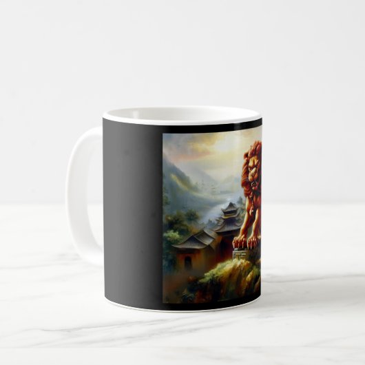 Mug Lion Foo Chinois (18) (Devant gauche)