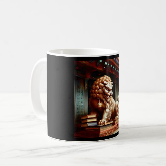 Mug Lion Foo Chinois (2) (Devant gauche)