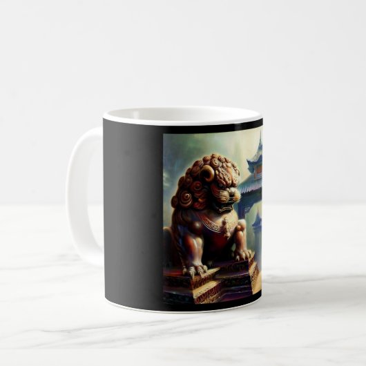 Mug Lion Foo Chinois (22) (Devant gauche)