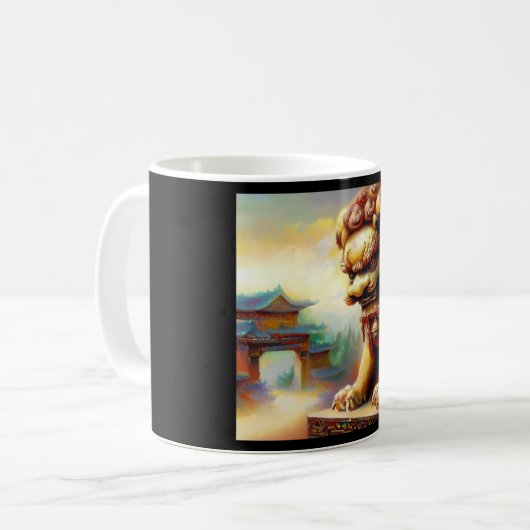 Mug Lion Foo Chinois (24) (Devant gauche)