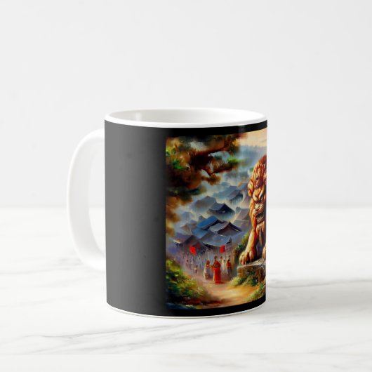 Mug Lion Foo Chinois (29) (Devant gauche)