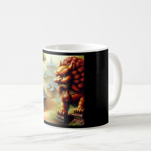 Mug Lion Foo Chinois (3) (Devant droit)