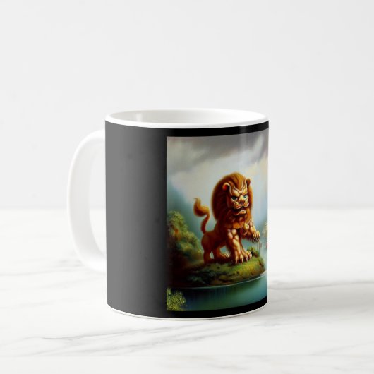 Mug Lion Foo Chinois (35) (Devant gauche)