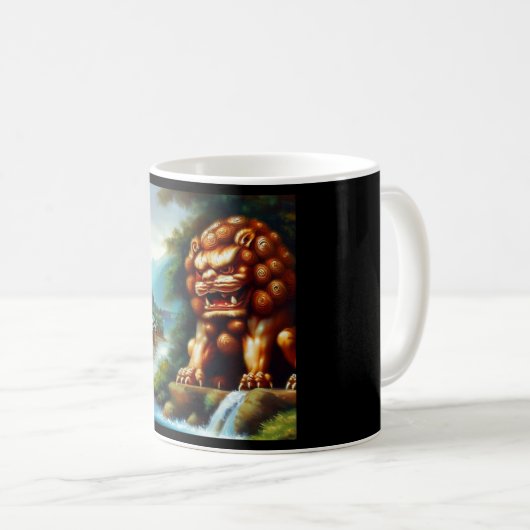 Mug Lion Foo Chinois (36) (Devant droit)