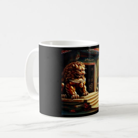 Mug Lion Foo Chinois (6) (Devant gauche)