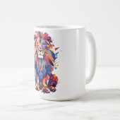Mug Lion géométrique coloré (Devant droit)
