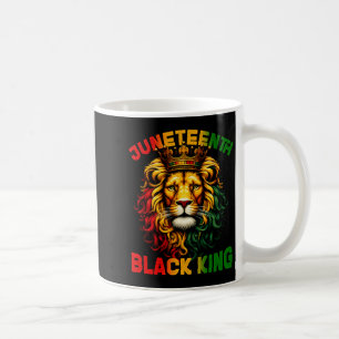 Mug lion juneteenth roi noir mélanine fête des pères t