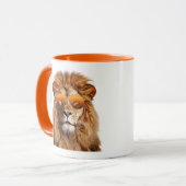 Mug Lion lunettes de soleil (Devant gauche)