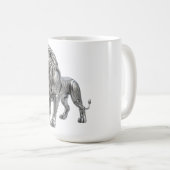 Mug Lion majestueux celtique argent avec nœud complexe (Devant droit)