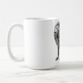 Mug Lion majestueux celtique argent avec nœud complexe (Gauche)