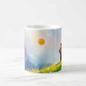 Mug Lion majestueux sur une colline éclairée (Centre)