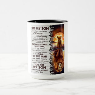 Mug Lion Maman À Mon Fils J'Ai Fermé Mes Yeux