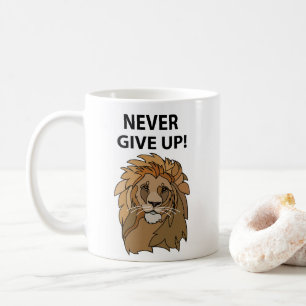 Mug Lion Ne Jamais Abandonner Lion