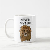 Mug Lion Ne Jamais Abandonner Lion (Gauche)