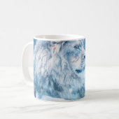 Mug Lion neige couché animal d'art (Devant gauche)