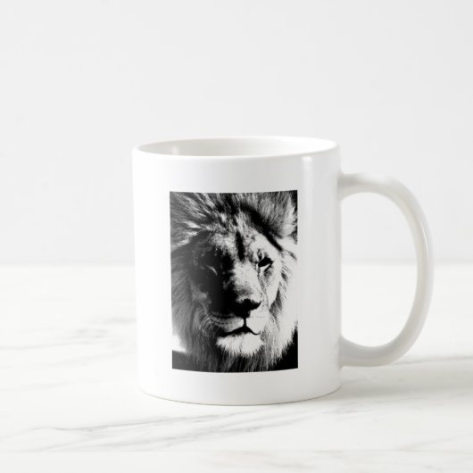 Mug Lion noir et blanc (Droite)
