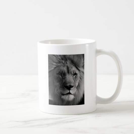 Mug Lion noir et blanc (Droite)