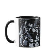 Lion noir et blanc