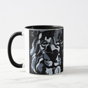 Mug Lion noir et blanc