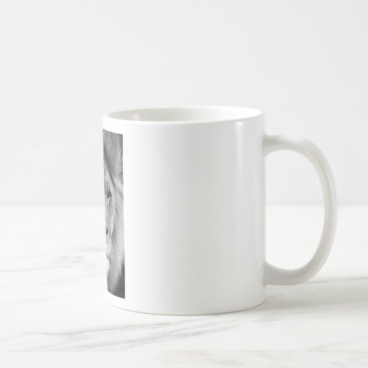 Mug Lion noir et blanc (Droite)